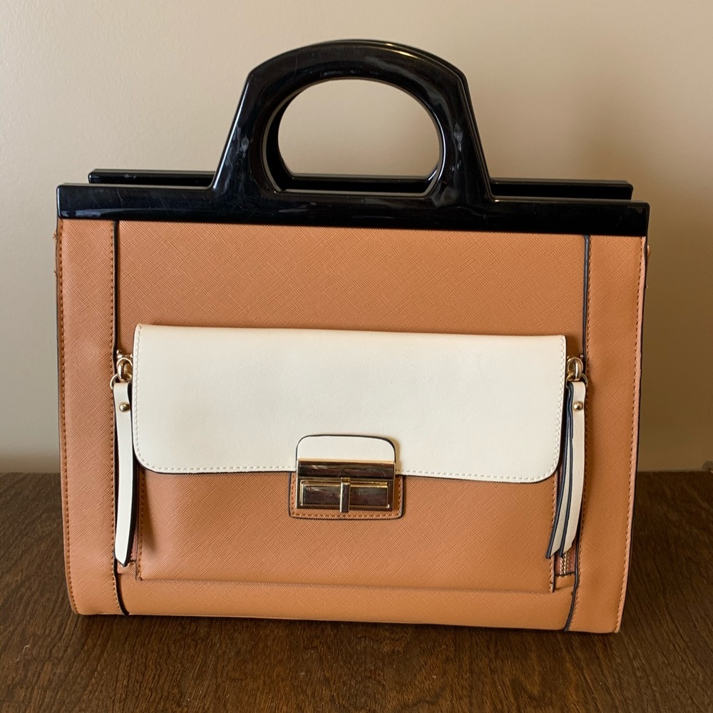 Colorblock Convertible Shoulder Tote Bag